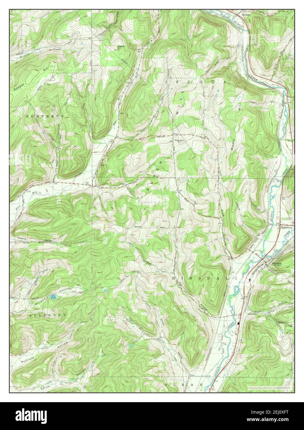 Hinsdale, New York, map 1971, 124000, United States of America by