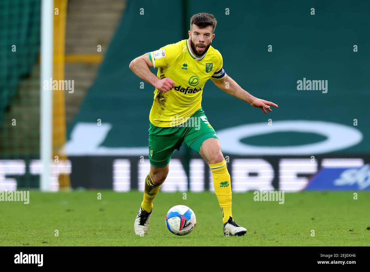 20th February 2021; Carrow Road, Norwich, Norfolk, England, English Football League Championship Football, Norwich versus Rotherham United; Grant Hanley of Norwich City Stock Photo