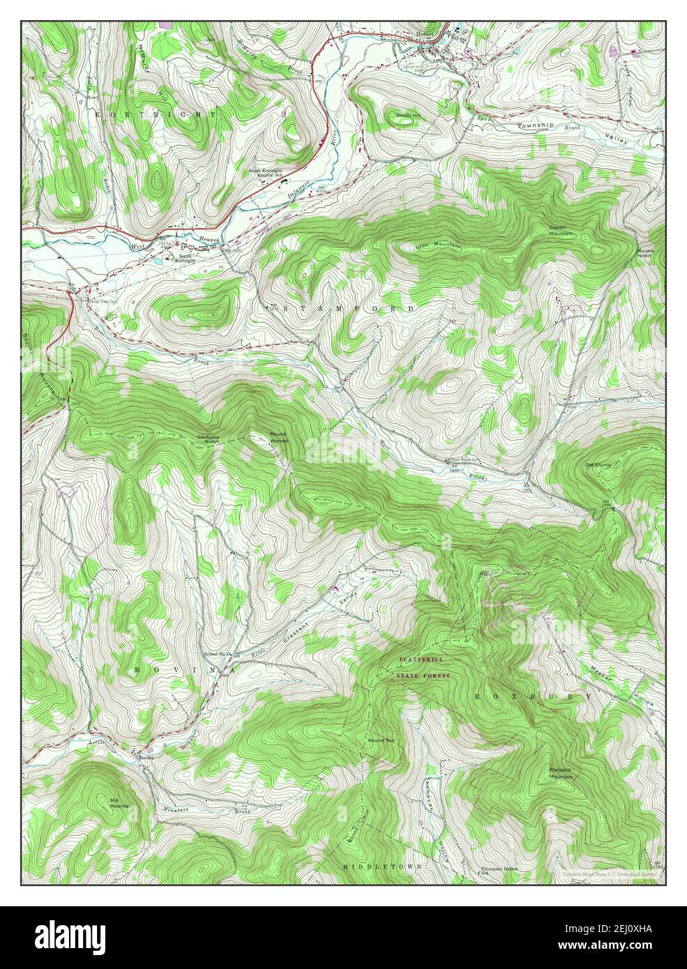 Hobart, New York, map 1945, 124000, United States of America by Timeless Maps, data U.S
