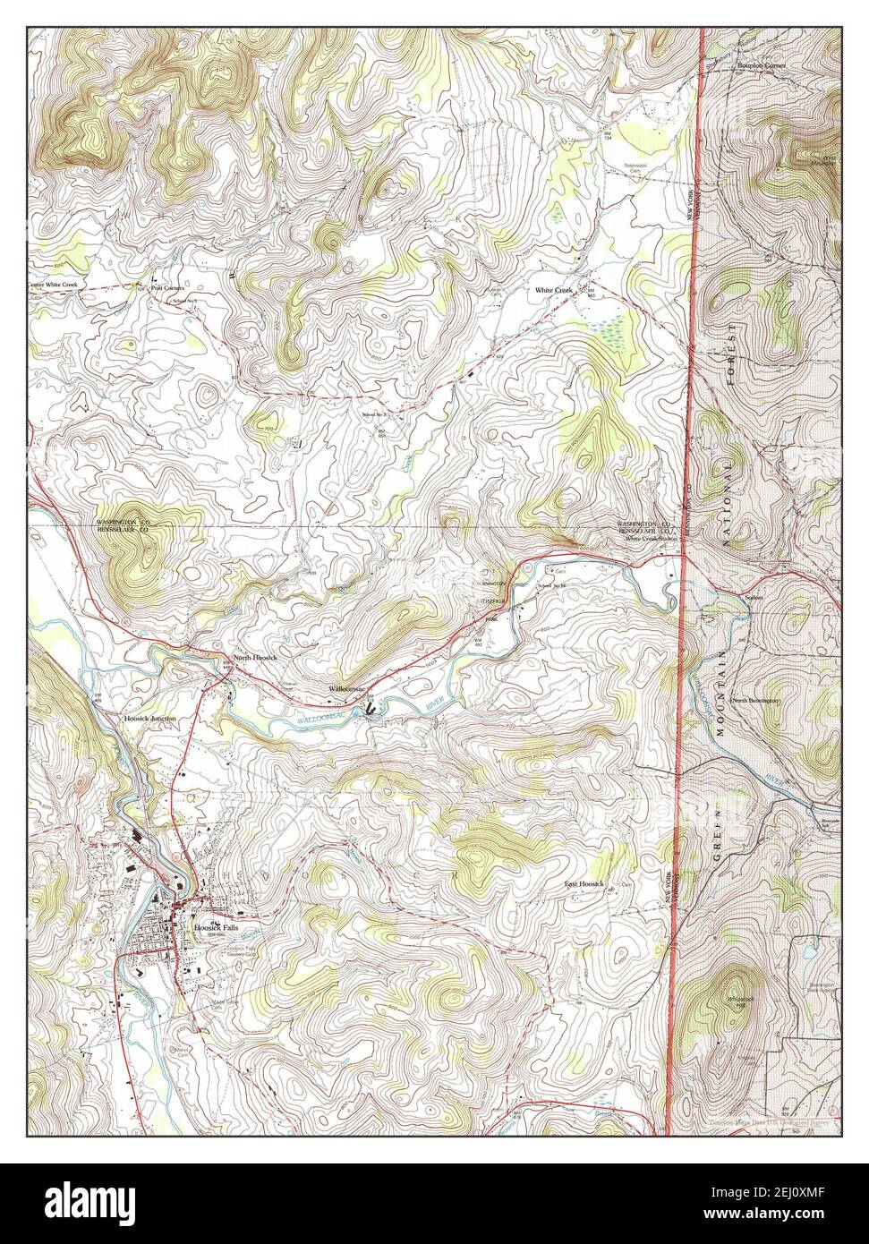 Hoosick Falls, New York, map 1995, 124000, United States of America by