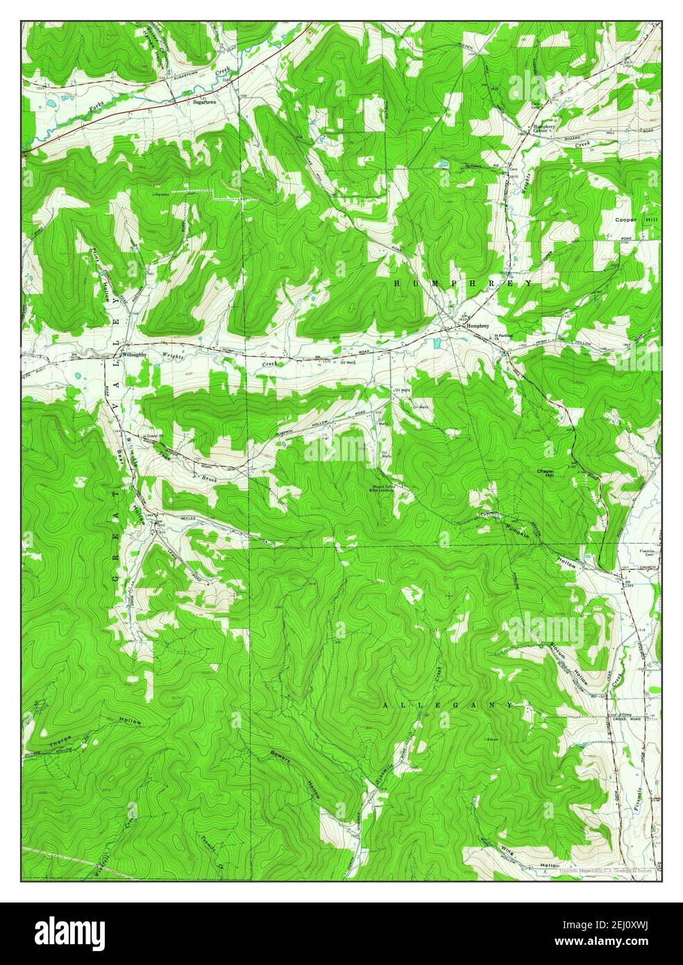 Humphrey, New York, map 1961, 124000, United States of America by Timeless Maps, data U.S