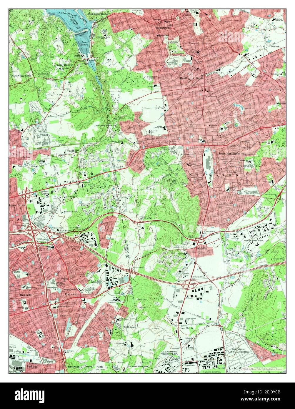 Huntington, New York, map 1967, 124000, United States of America by