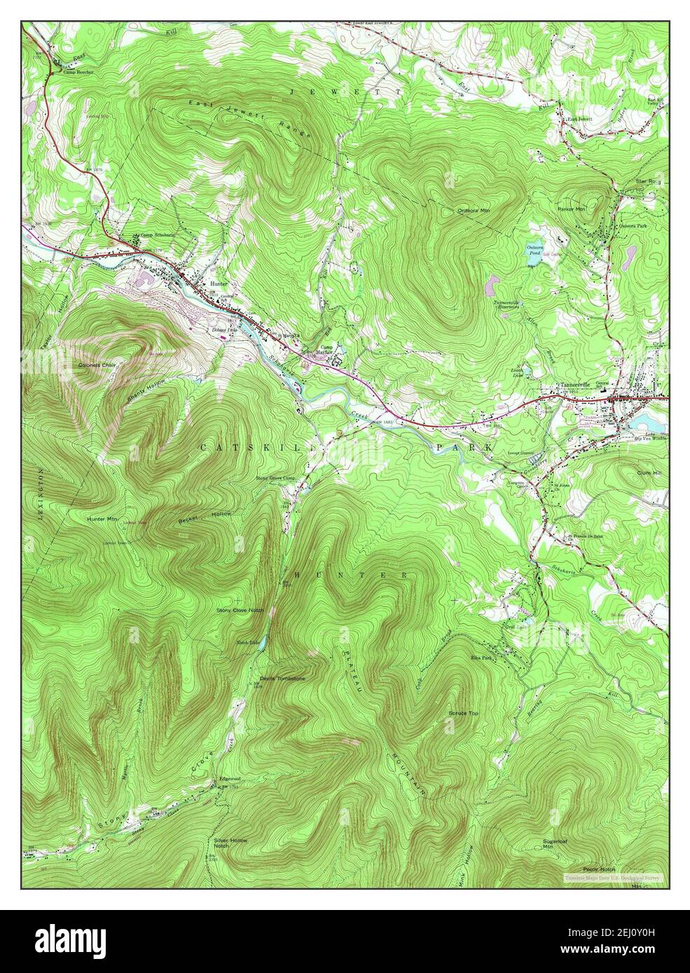 Hunter, New York, map 1980, 124000, United States of America by