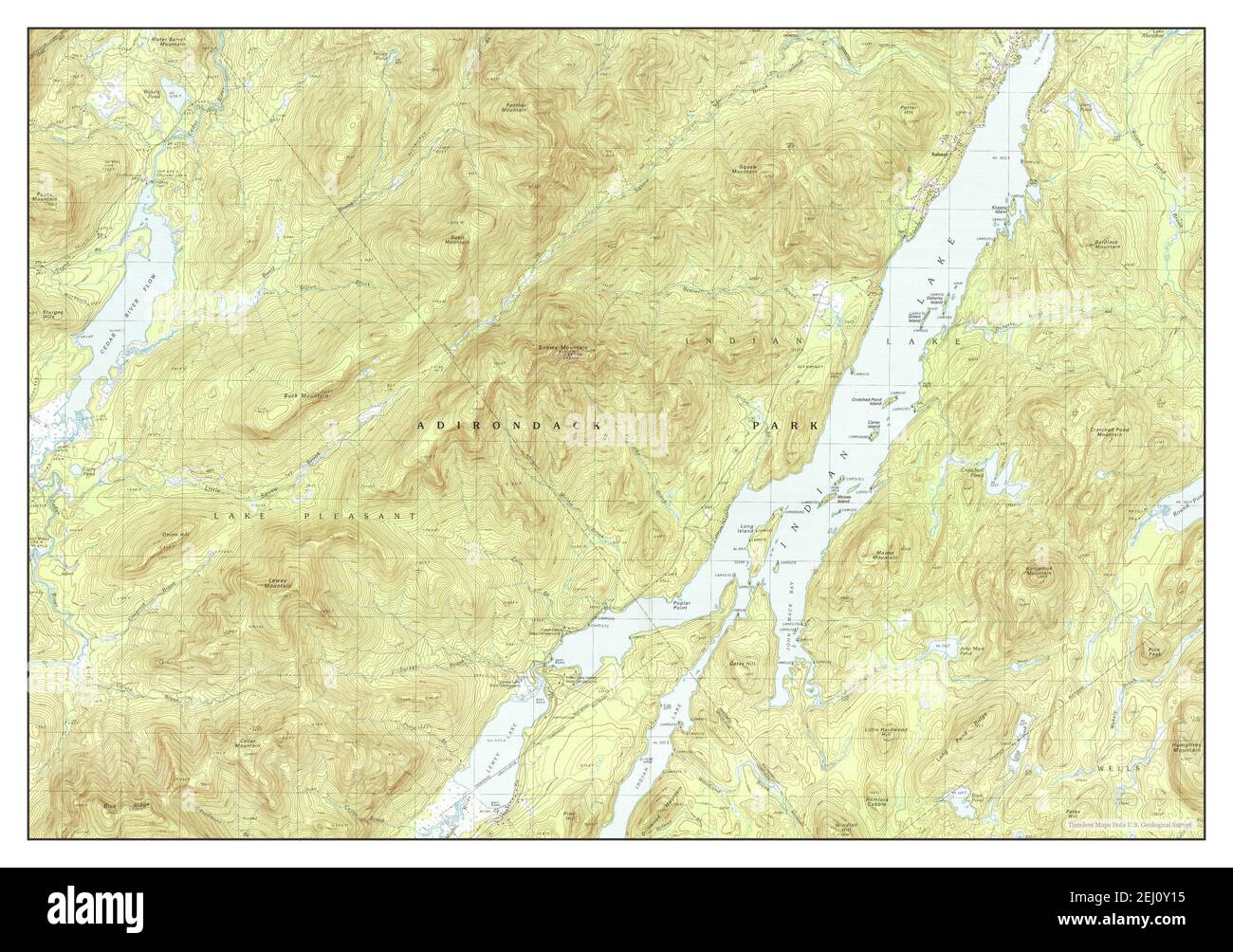Indian Lake, New York, map 1990, 125000, United States of America by