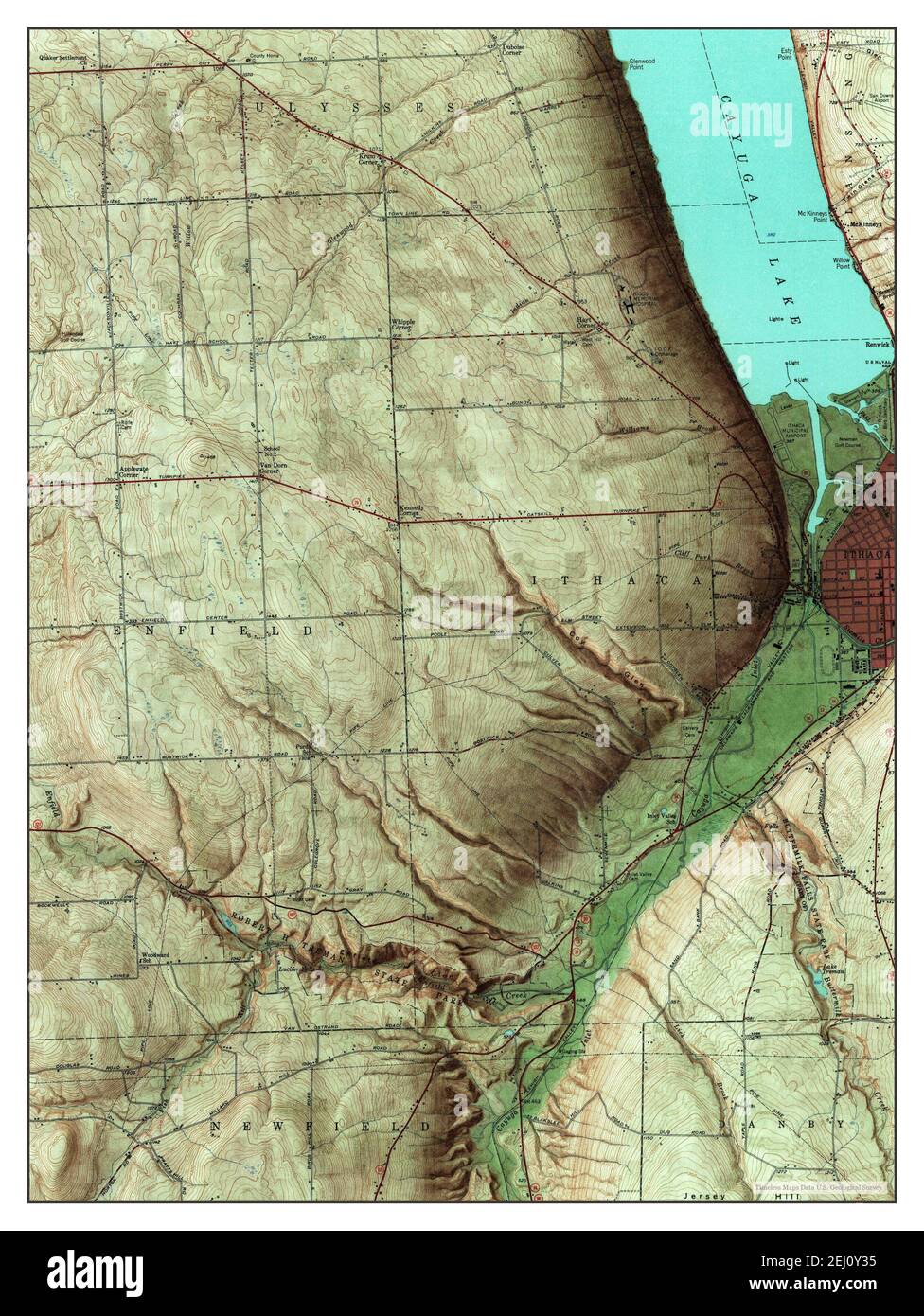 Ithaca West, New York, map 1949, 1:24000, United States of America by ...