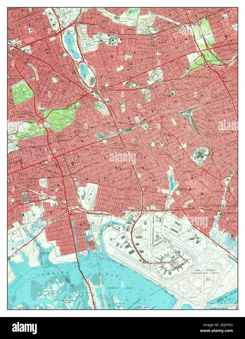 Jamaica, New York, map 1966, 1:24000, United States of America by Timeless Maps, data U.S 