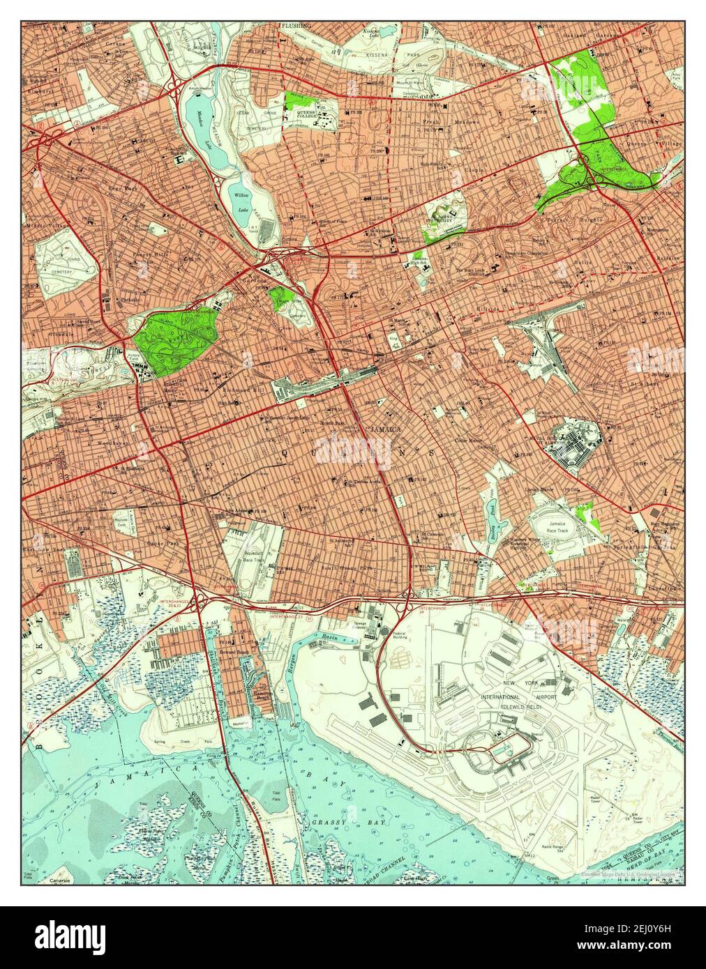 Jamaica, New York, map 1957, 1:24000, United States of America by Timeless Maps, data U.S 