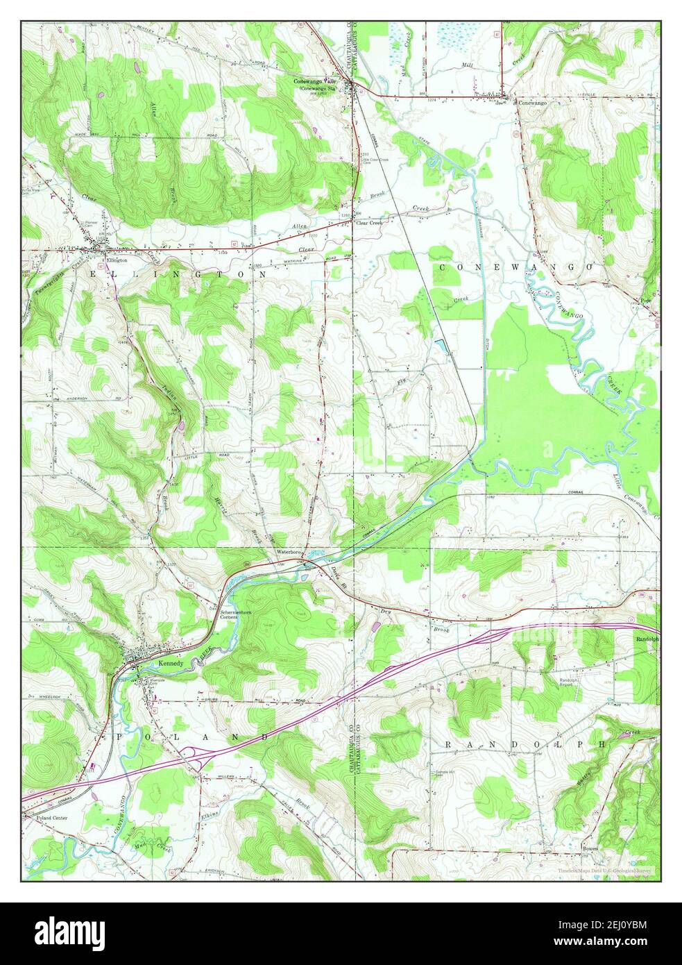 Kennedy, New York, map 1979, 124000, United States of America by