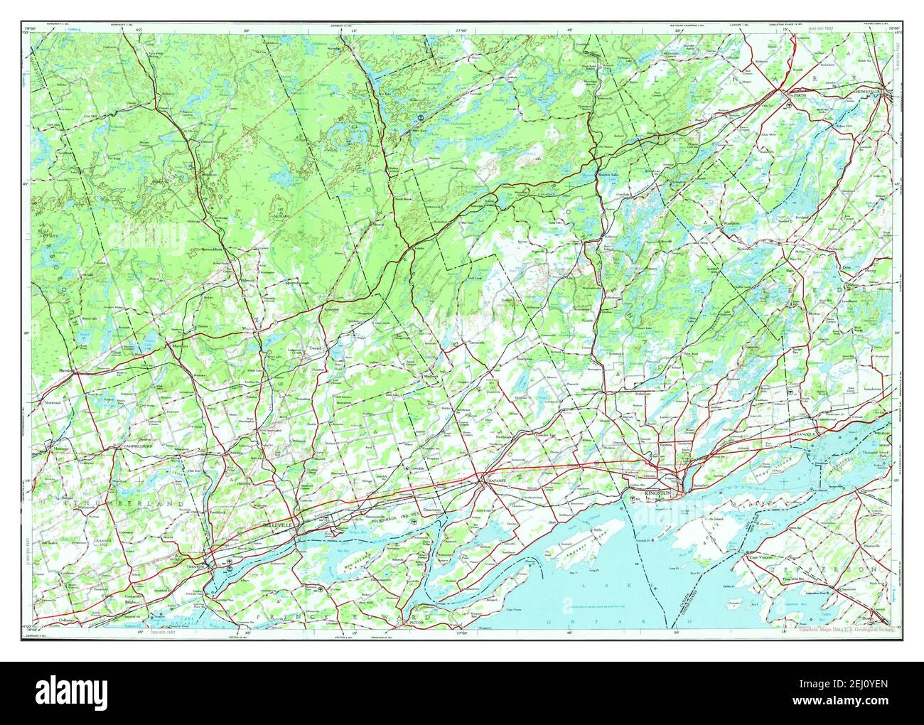 Kingston, New York, map 1954, 1250000, United States of America by