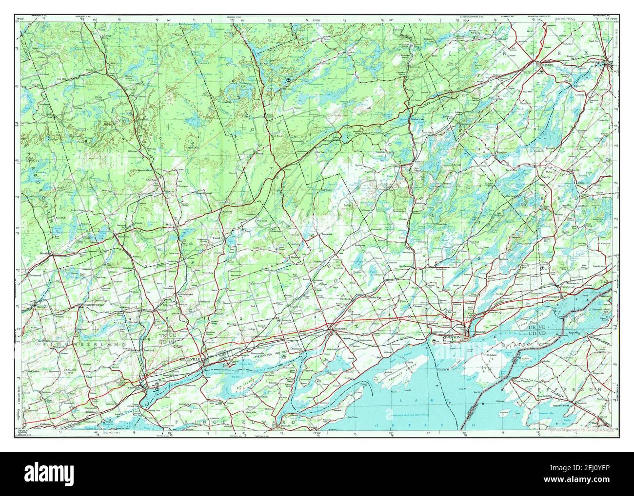 Kingston, New York, map 1954, 1250000, United States of America by