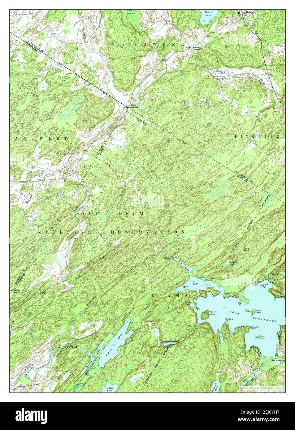 Lake Bonaparte, New York, map 1951, 124000, United States of America