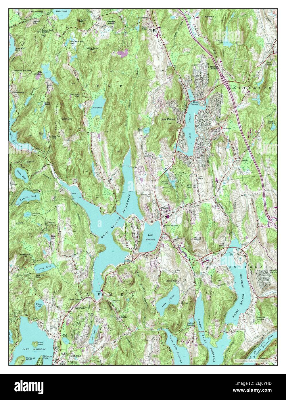 Lake Carmel, New York, map 1960, 124000, United States of America by Timeless Maps, data U.S