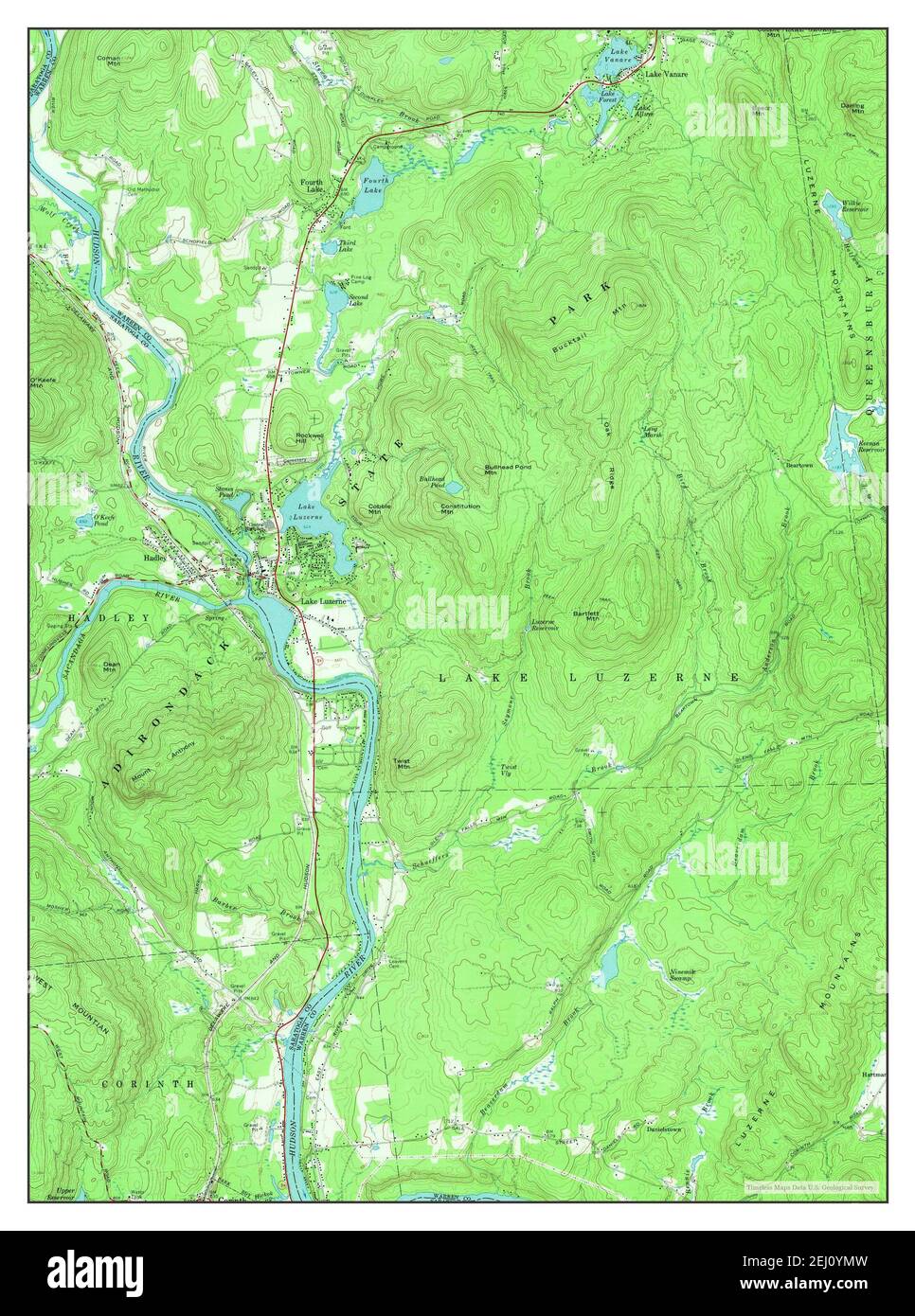 Lake Luzerne, New York, map 1968, 124000, United States of America by