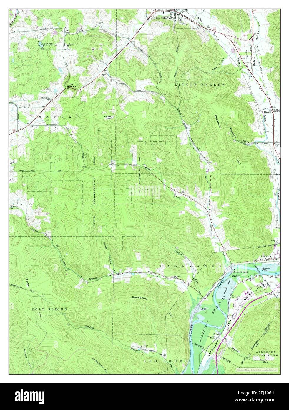 Little Valley, New York, map 1962, 124000, United States of America by