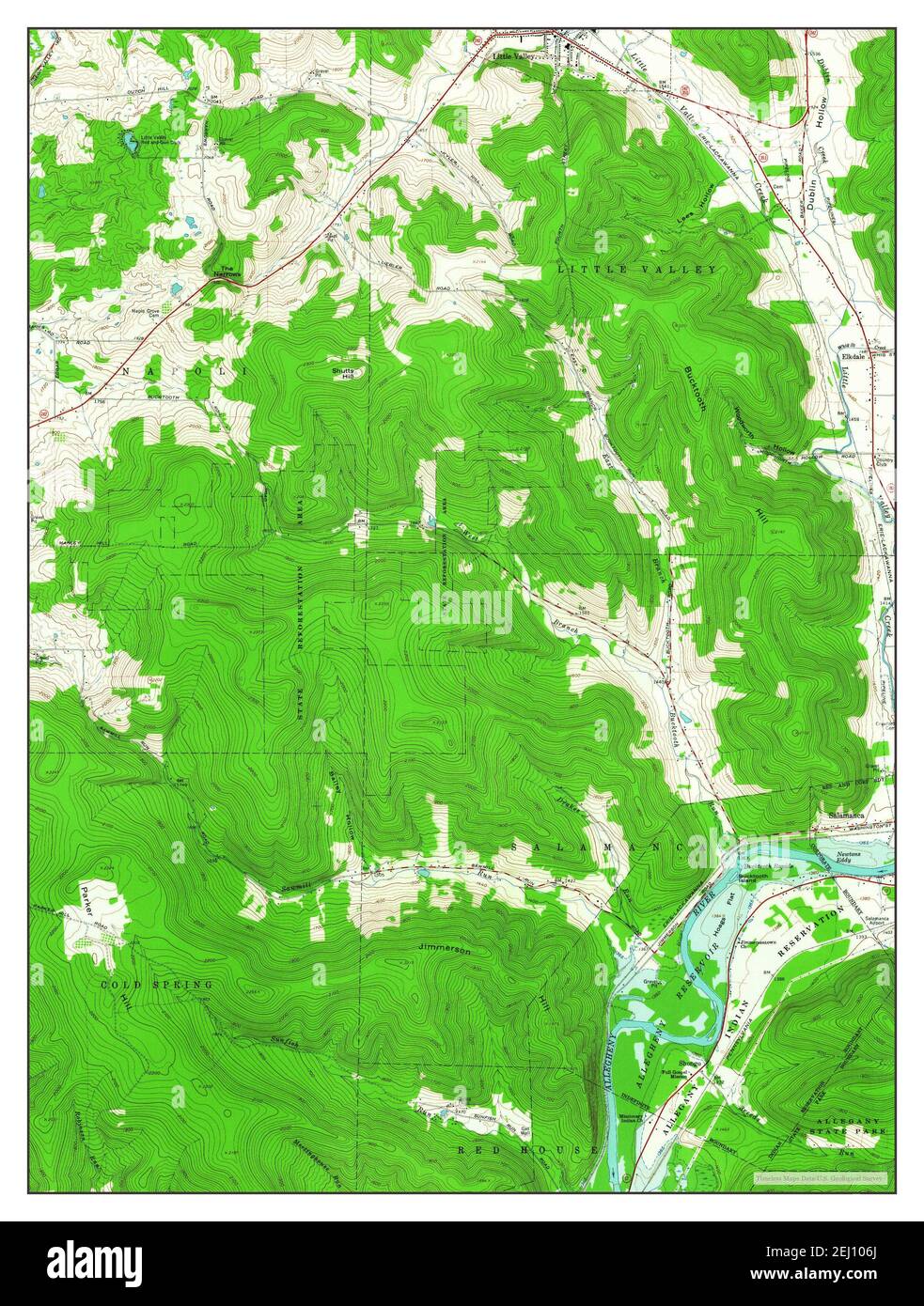 Little Valley, New York, map 1962, 124000, United States of America by