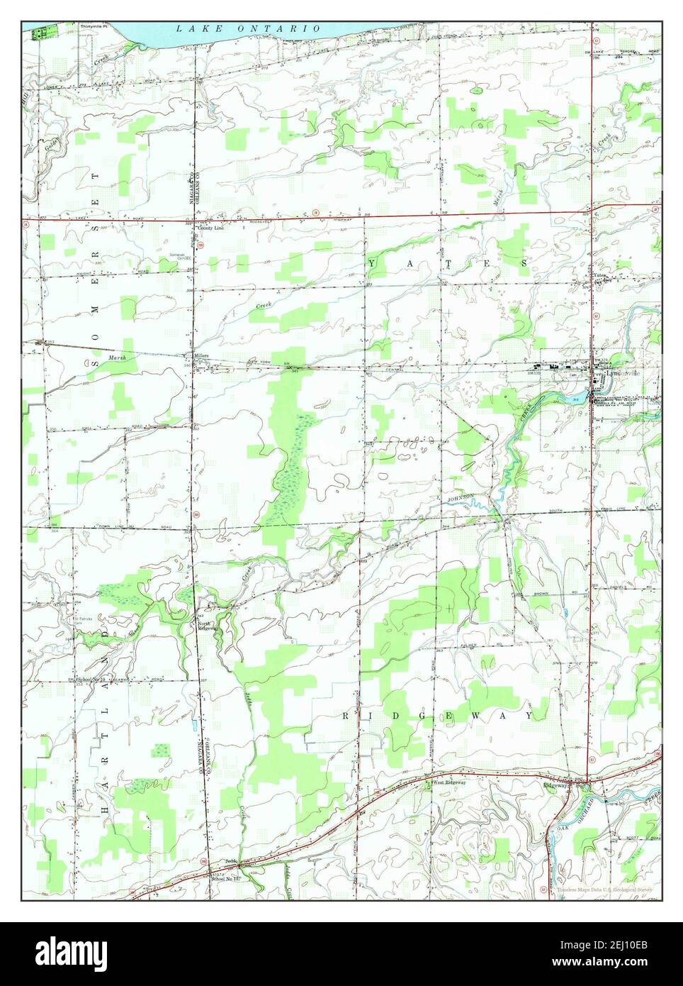 Lyndonville, New York, map 1951, 124000, United States of America by