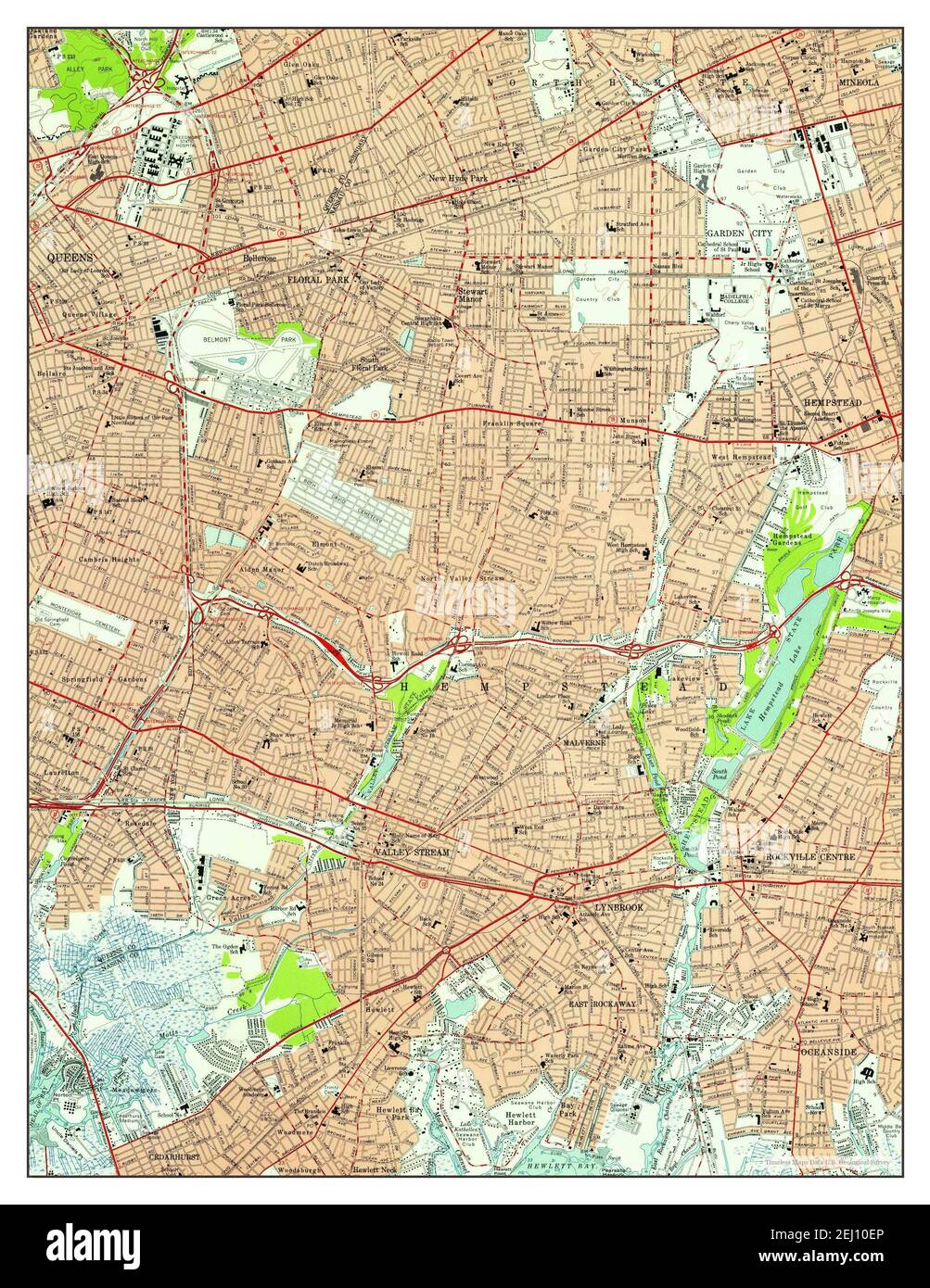 Lynbrook, New York, map 1954, 124000, United States of America by Timeless Maps, data U.S