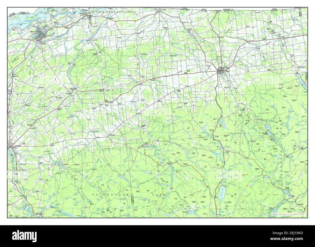 Massena, New York, map 1985, 1100000, United States of America by