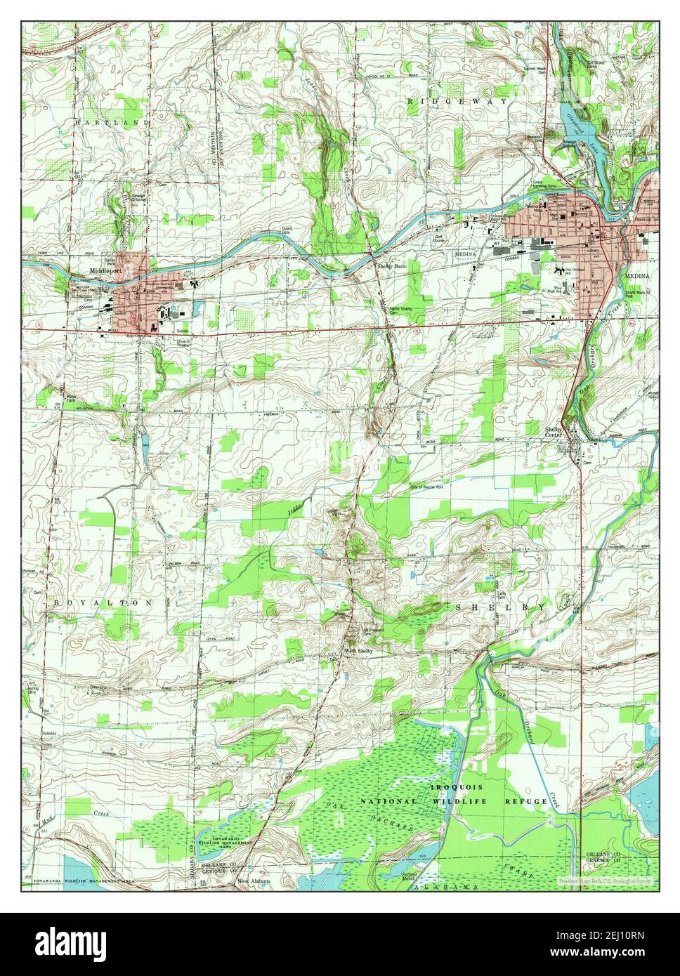 Medina, New York, map 1980, 125000, United States of America by