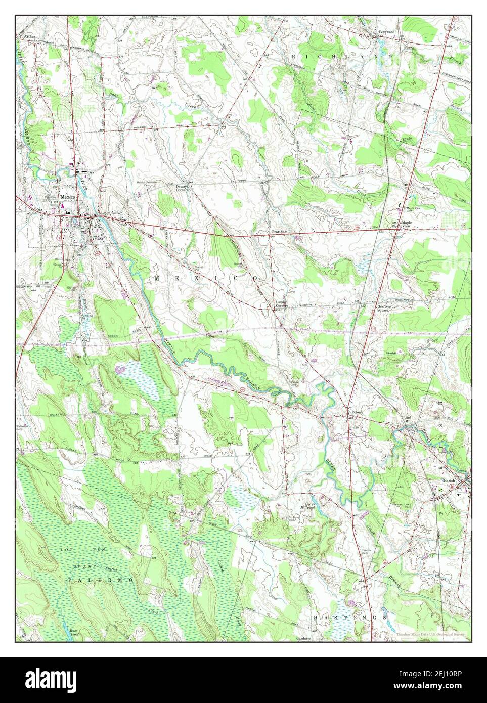 Mexico, New York, map 1956, 1:24000, United States of America by Timeless Maps, data U.S 