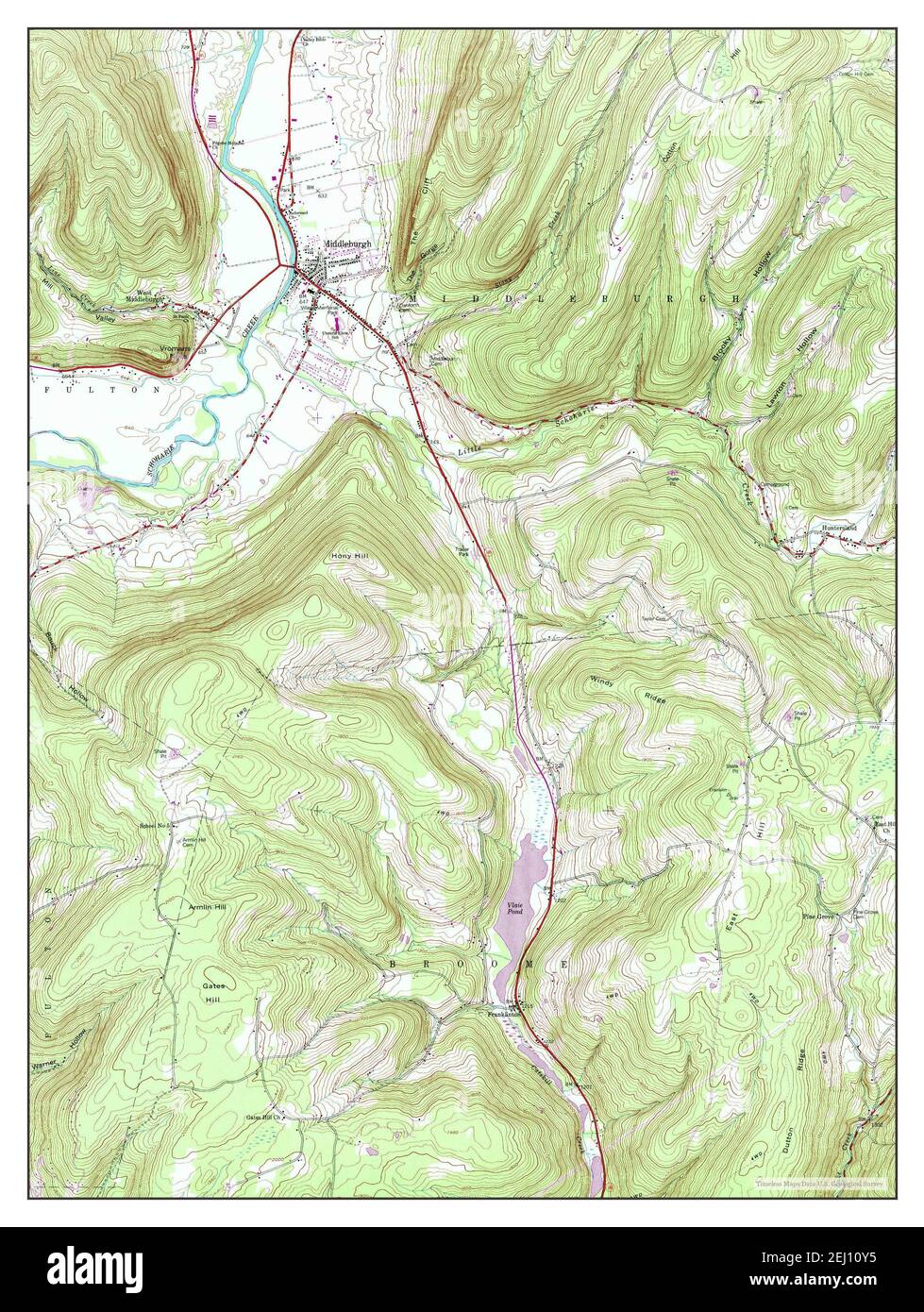 Middleburgh, New York, map 1944, 124000, United States of America by