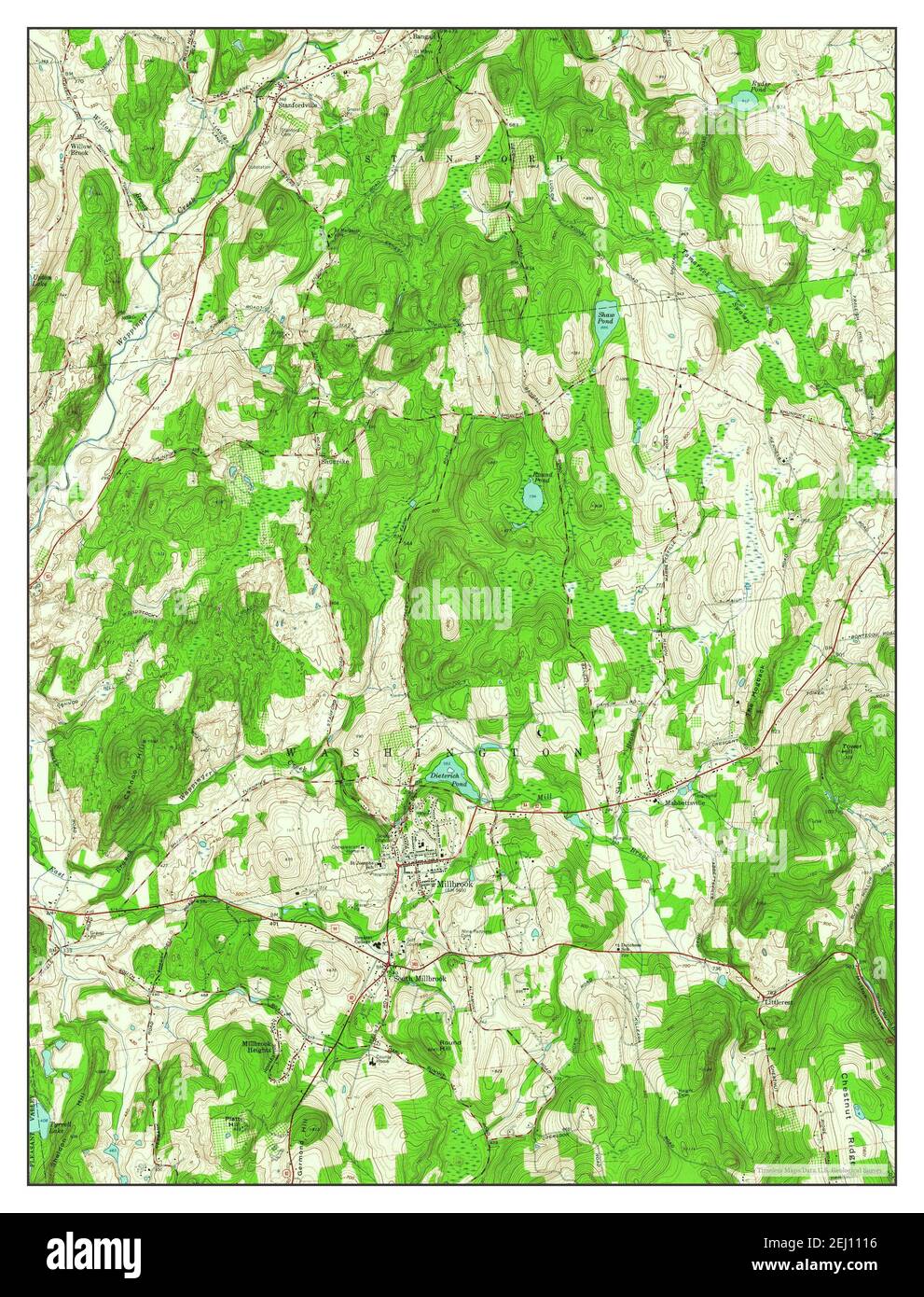 Millbrook, New York, map 1960, 124000, United States of America by