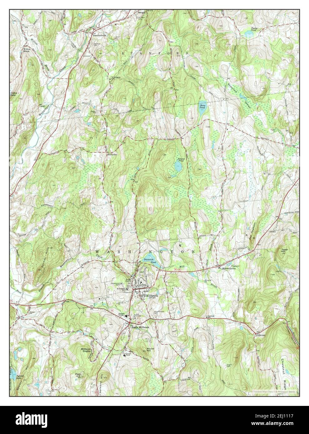 Millbrook, New York, map 1960, 124000, United States of America by