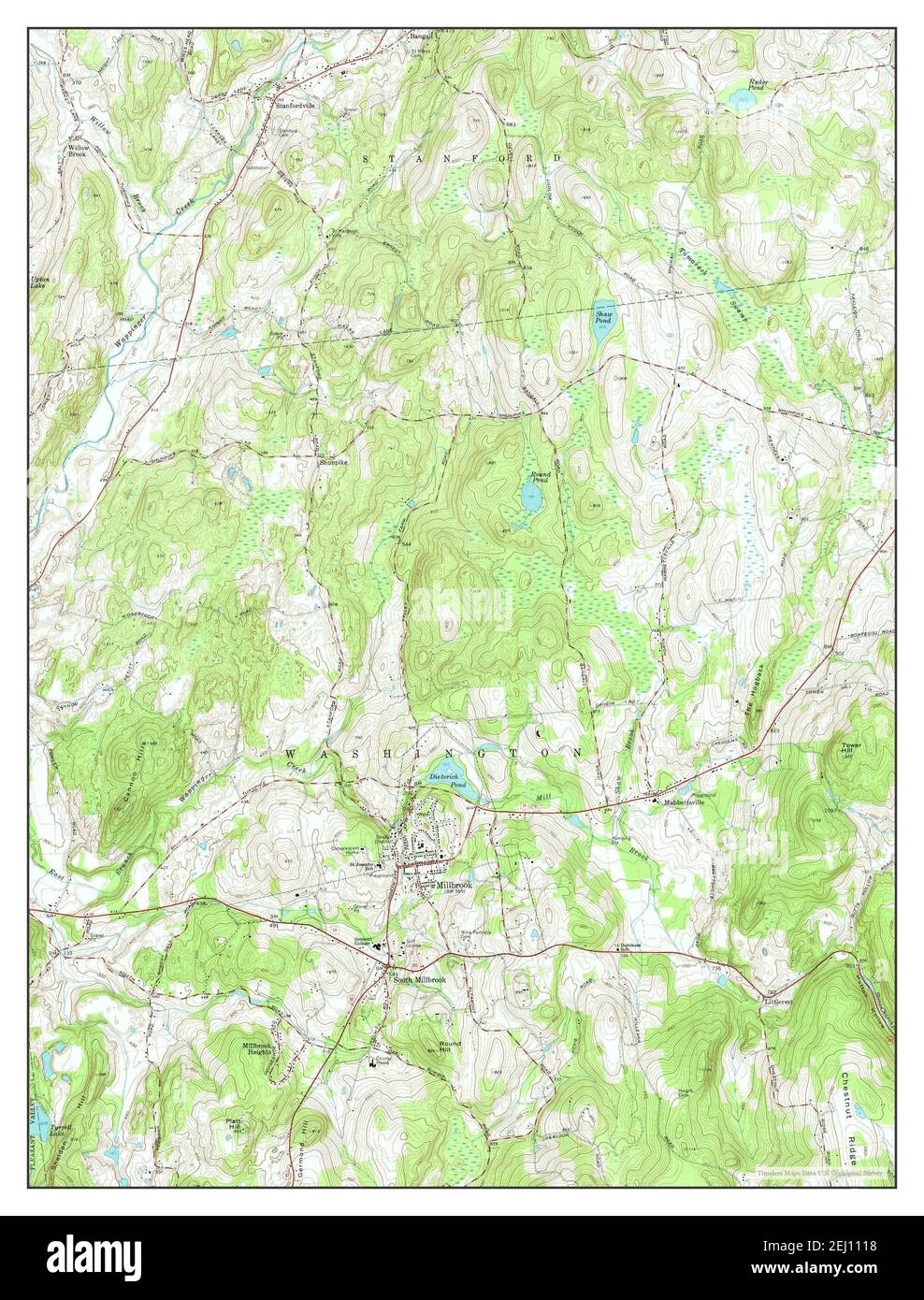 Millbrook, New York, map 1960, 124000, United States of America by