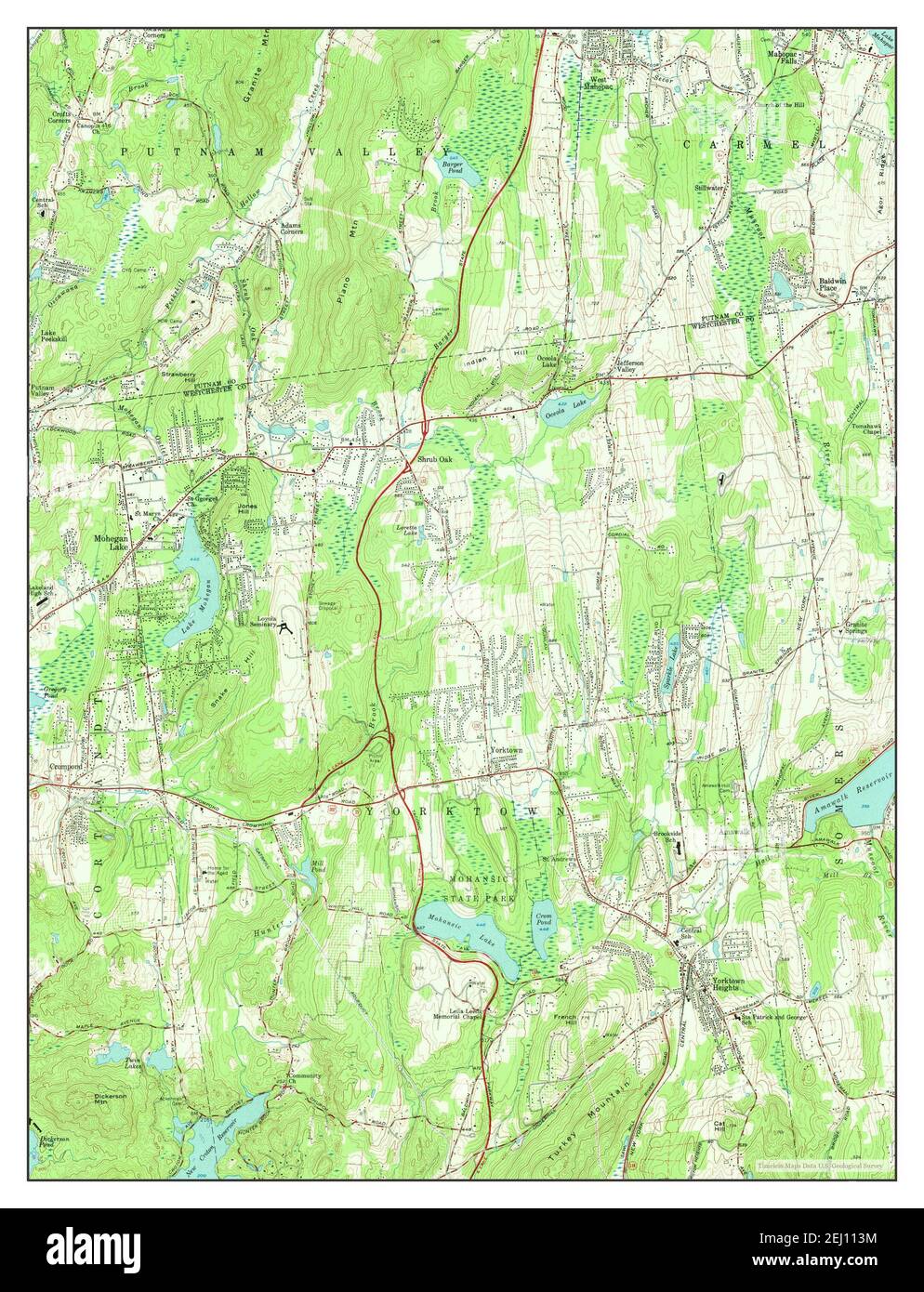Mohegan Lake, New York, map 1956, 124000, United States of America by