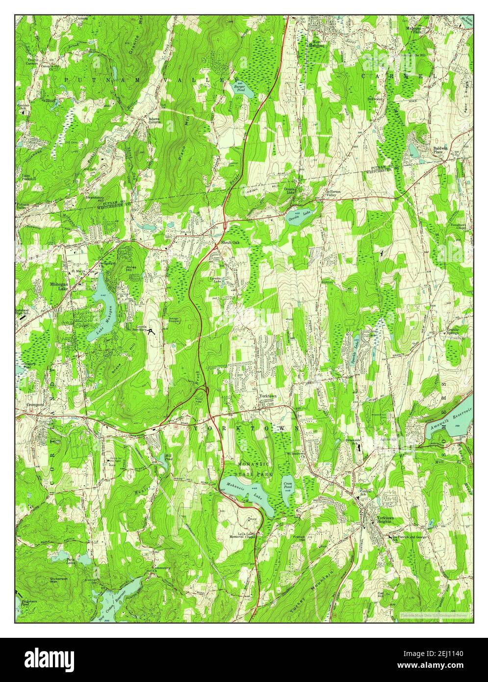 Mohegan Lake, New York, map 1956, 124000, United States of America by