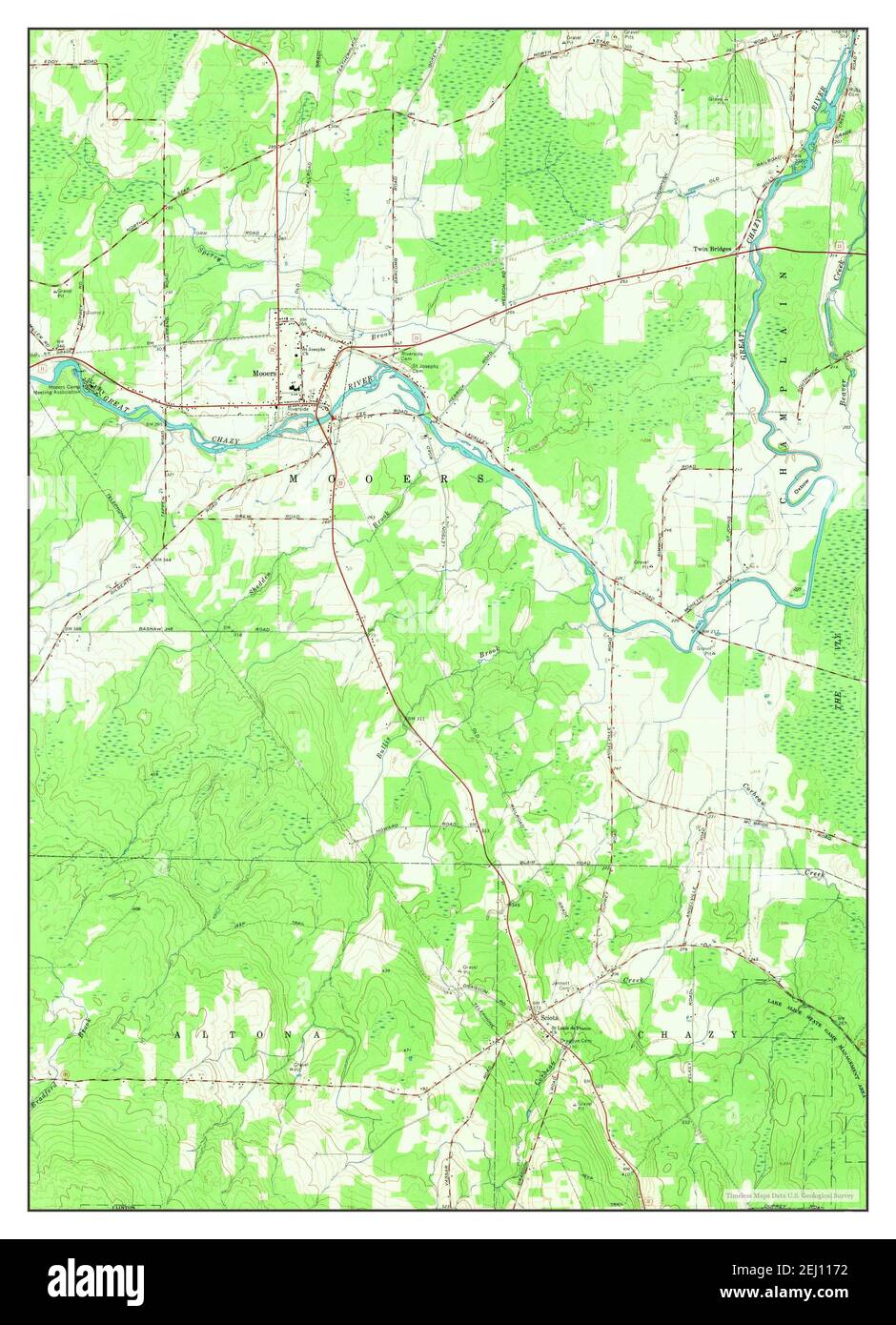 Mooers, New York, map 1966, 124000, United States of America by