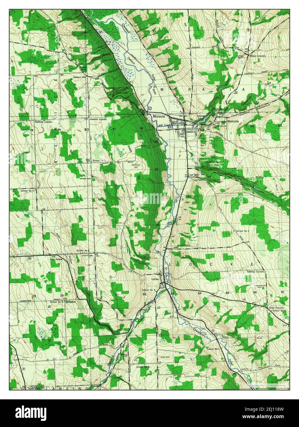 Moravia, New York, map 1949, 125000, United States of America by