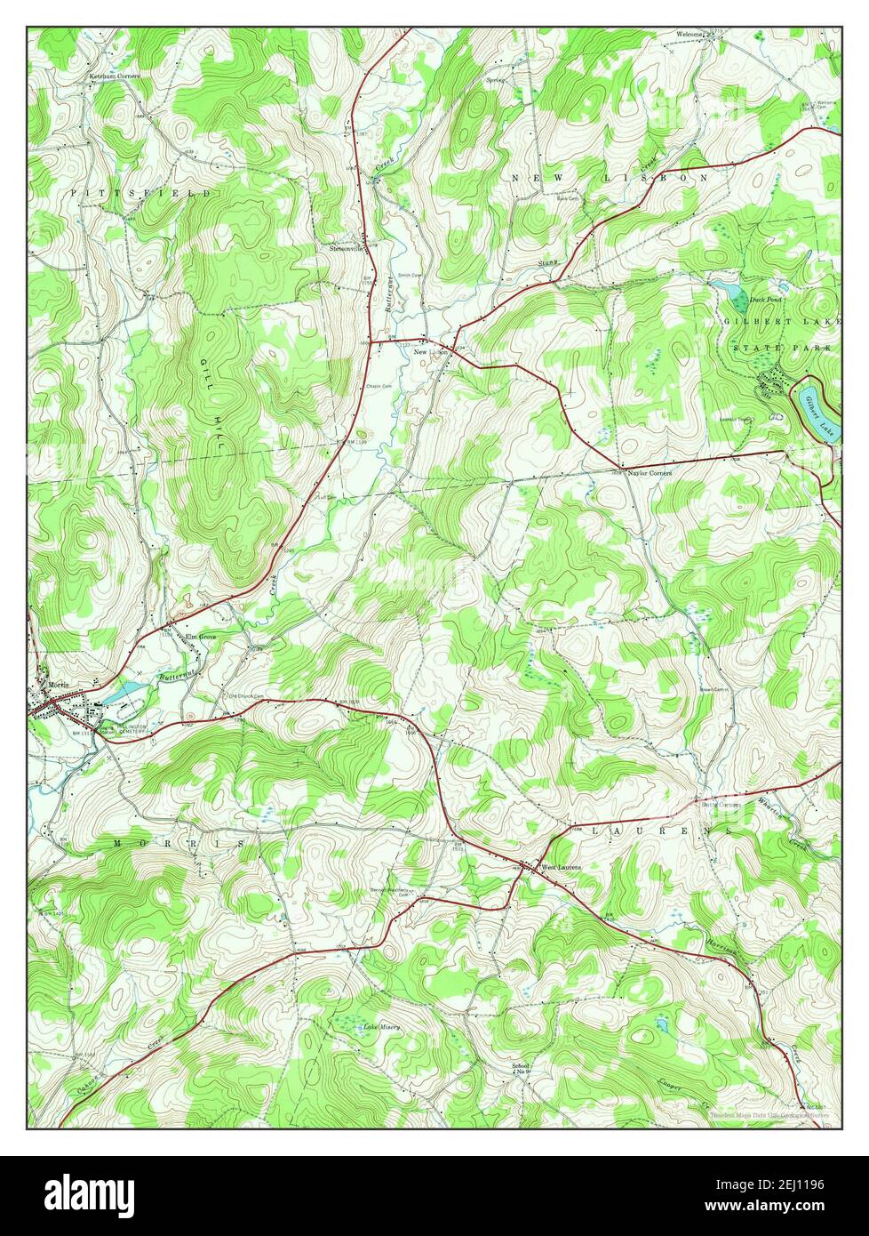 Morris, New York, map 1943, 124000, United States of America by