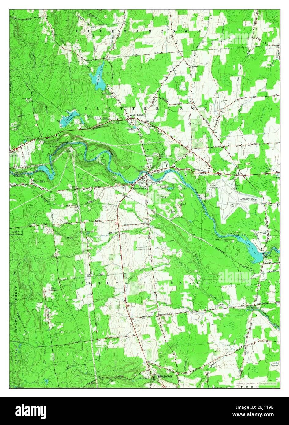 Morrisonville, New York, map 1966, 124000, United States of America by