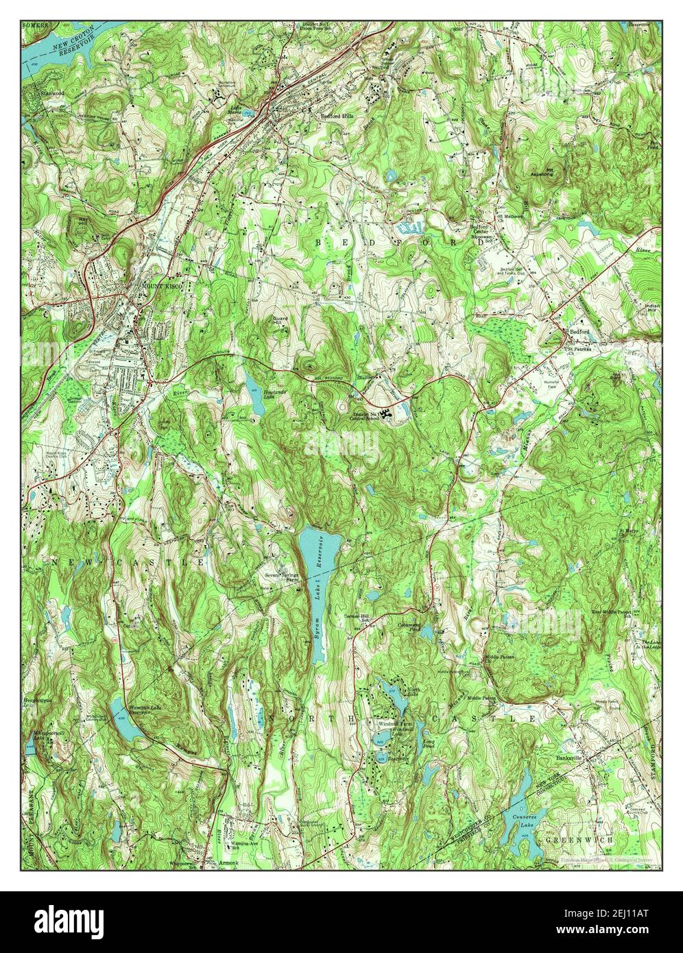 Mount Kisco, New York, map 1955, 124000, United States of America by Timeless Maps, data U.S
