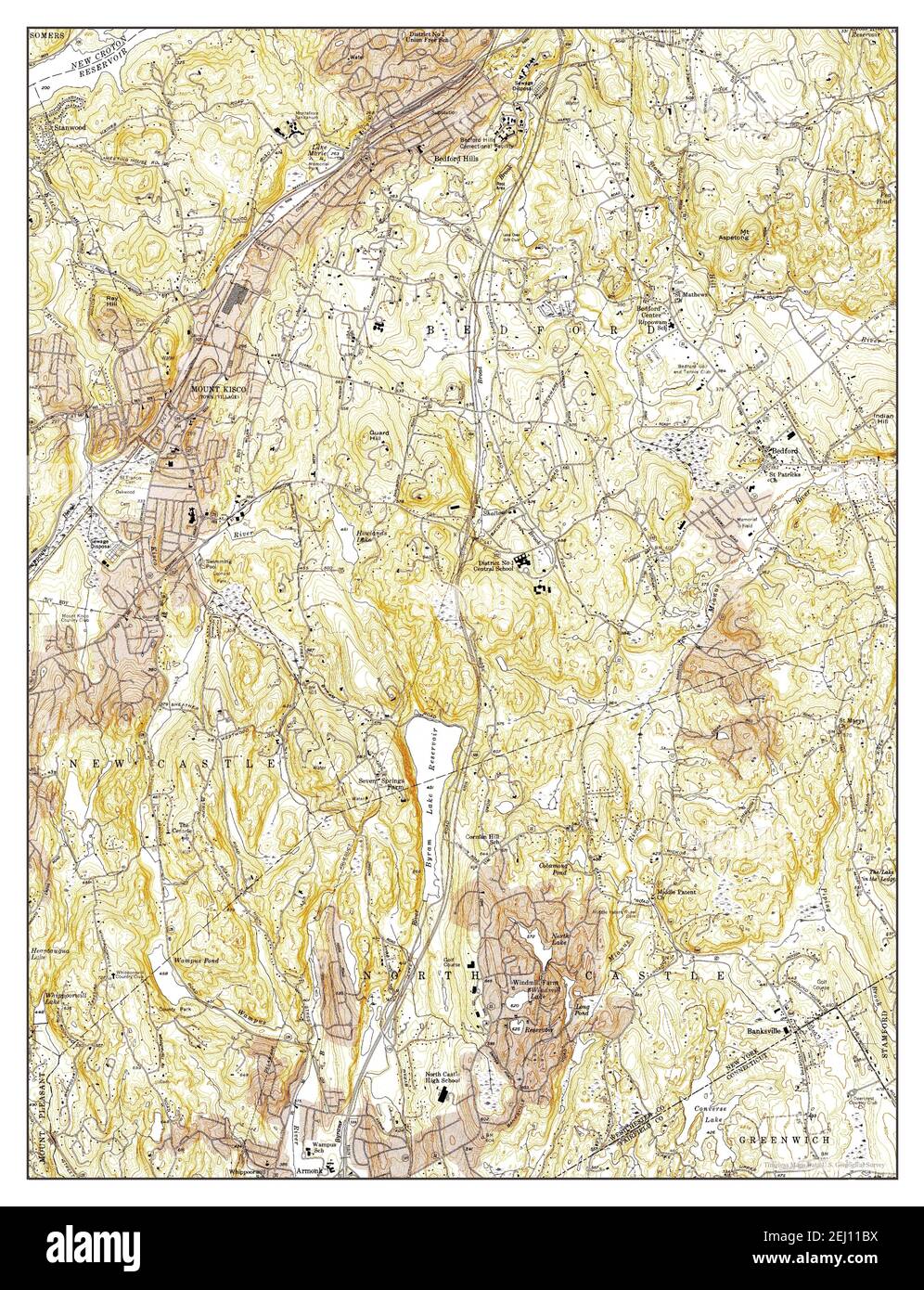 Mount Kisco, New York, map 1982, 124000, United States of America by