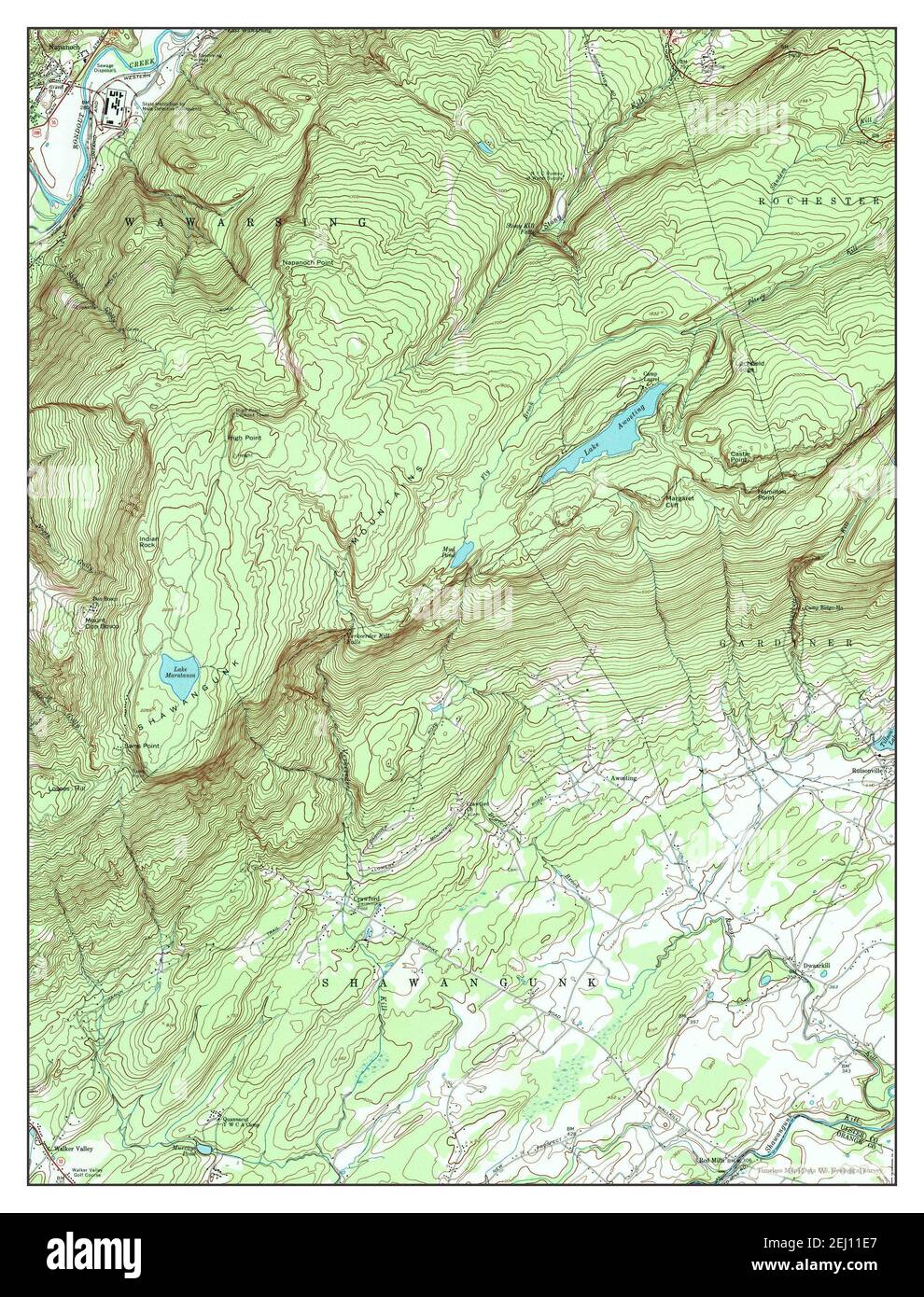 Napanoch, New York, map 1956, 124000, United States of America by Timeless Maps, data U.S
