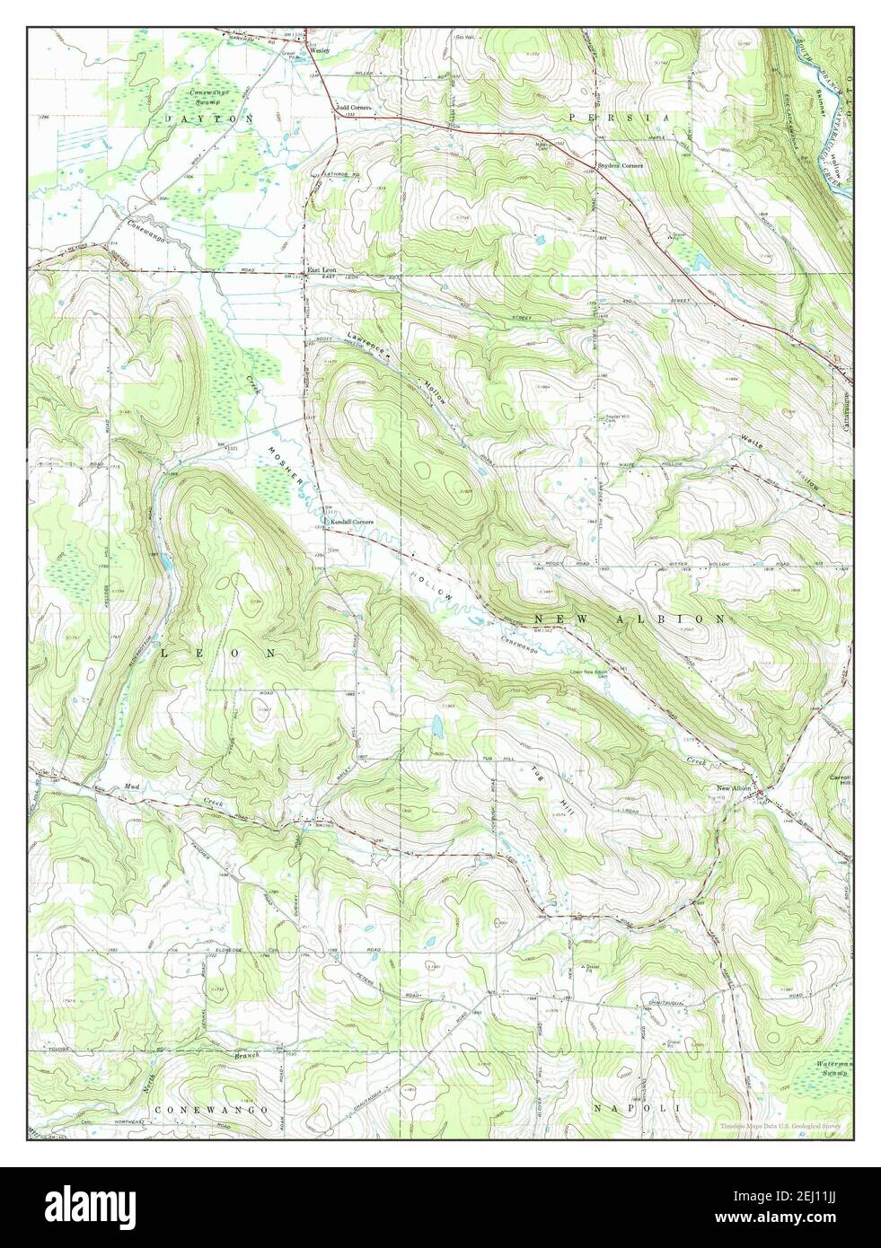 New Albion, New York, map 1963, 124000, United States of America by