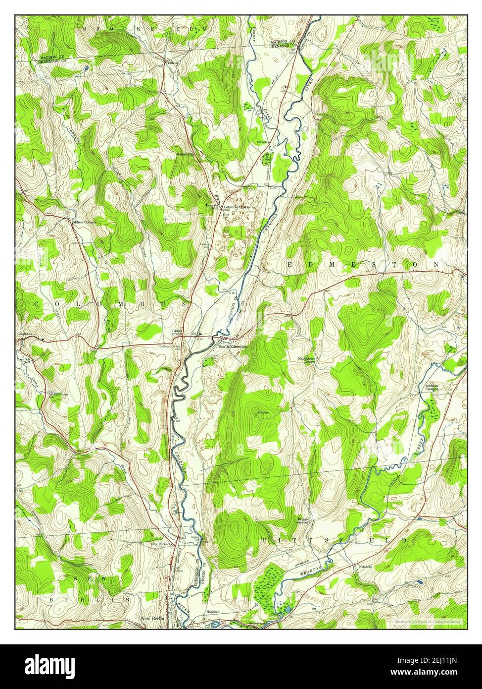 Portageville NY Quadrangle 1943 Topographical Map 