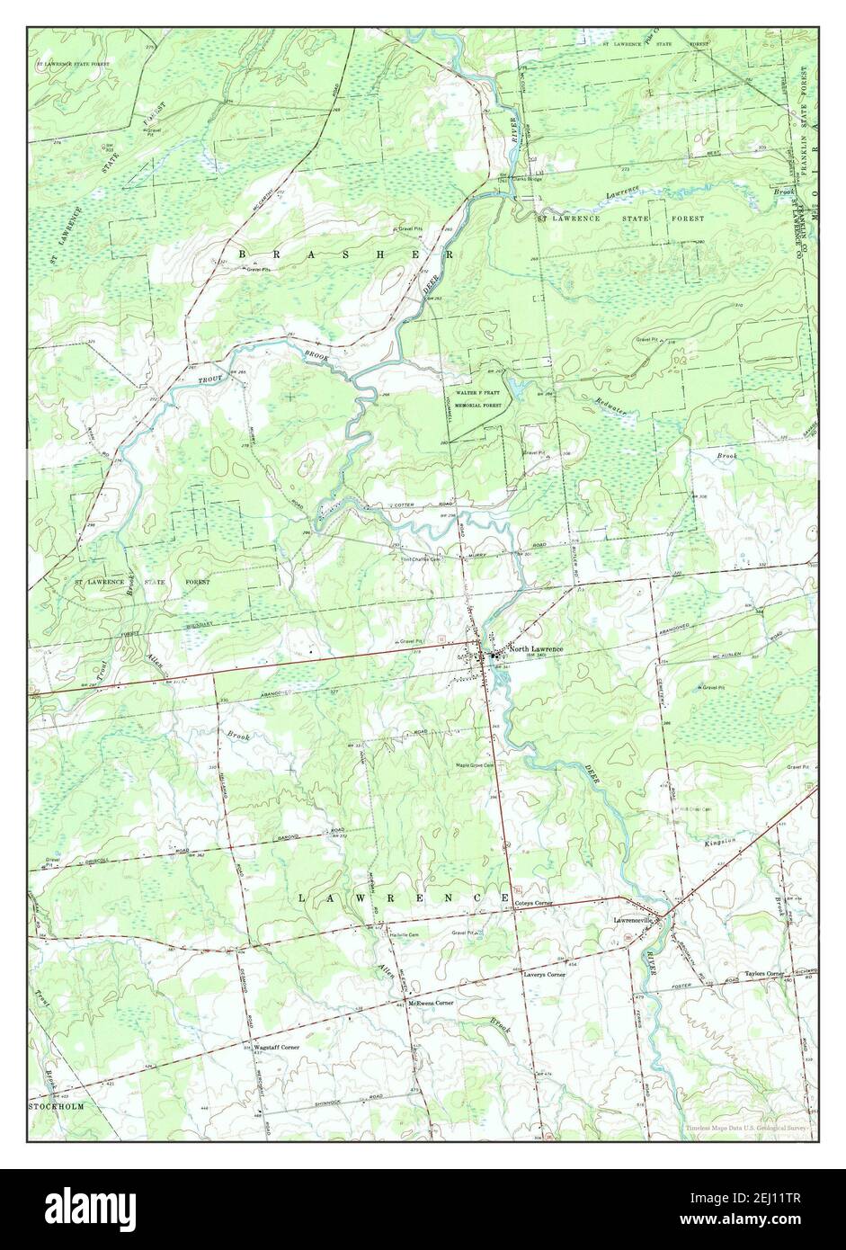 North Lawrence, New York, map 1964, 124000, United States of America