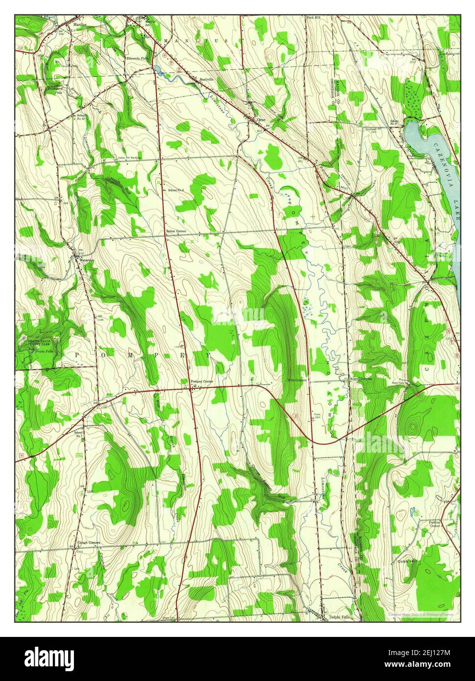 Oran, New York, map 1943, 1:24000, United States of America by Timeless Maps, data U.S. Geological Survey Stock Photo