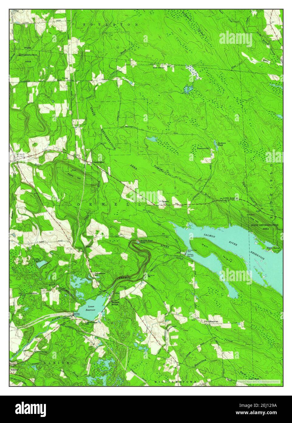 Orwell, New York, map 1959, 124000, United States of America by