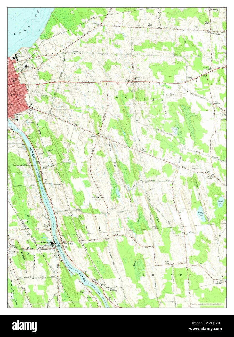 Oswego East, New York, map 1954, 124000, United States of America by