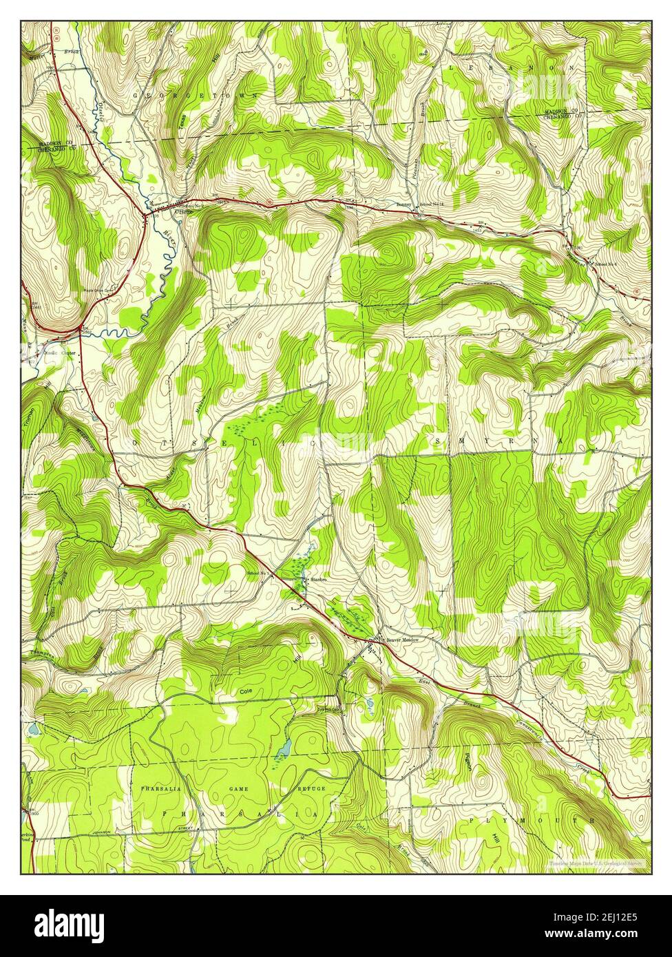 Otselic, New York, map 1943, 124000, United States of America by