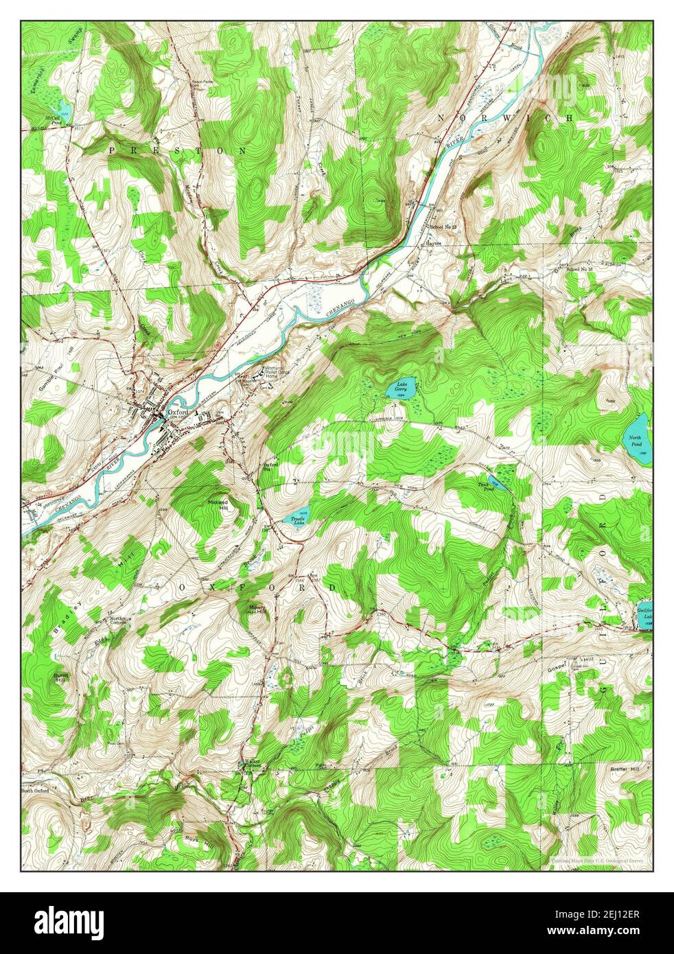 Oxford, New York, map 1949, 1:24000, United States of America by ...