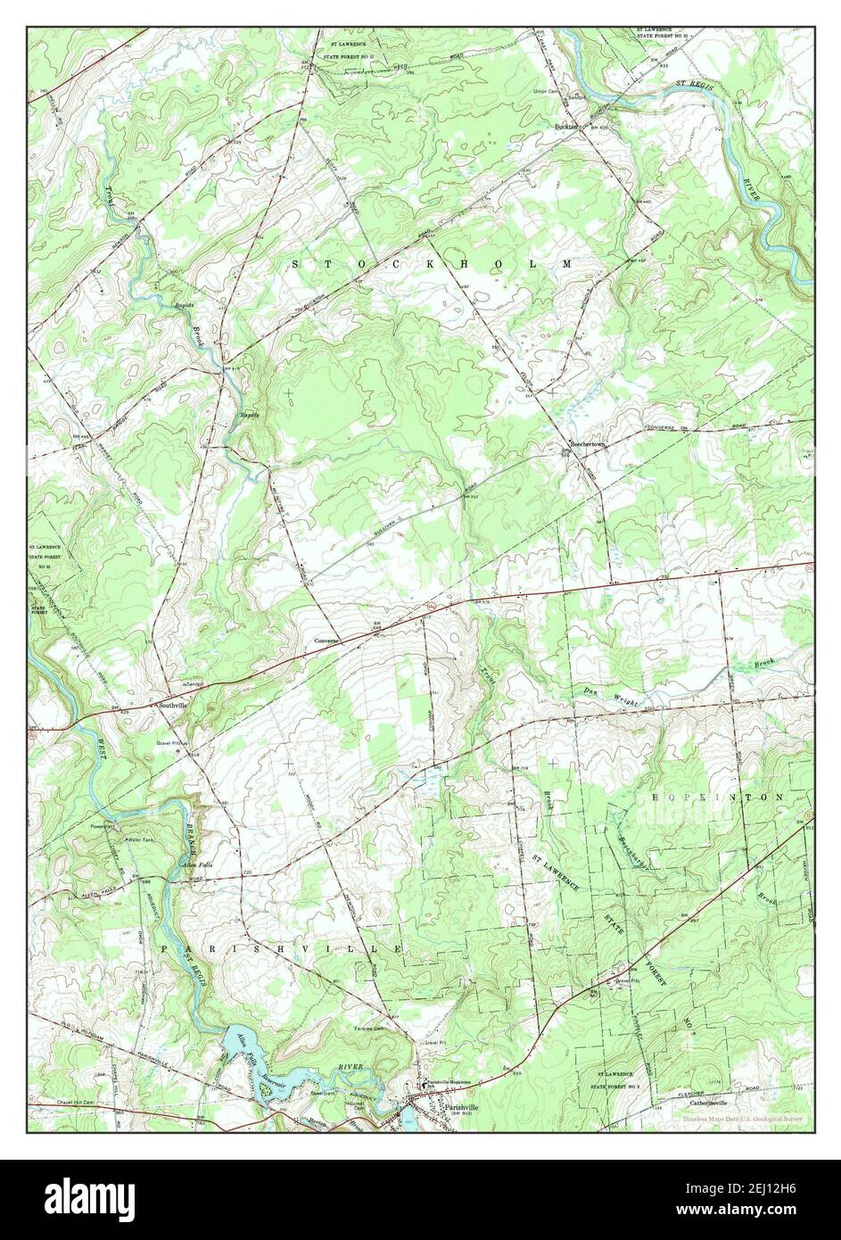 Parishville, New York, map 1964, 124000, United States of America by