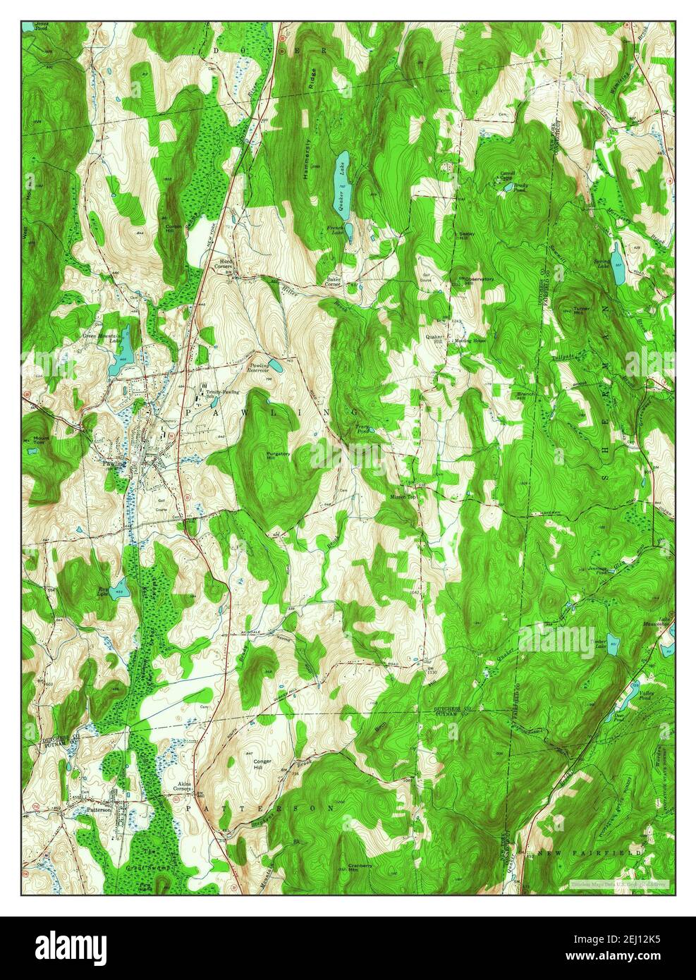 Pawling, New York, map 1958, 124000, United States of America by Timeless Maps, data U.S