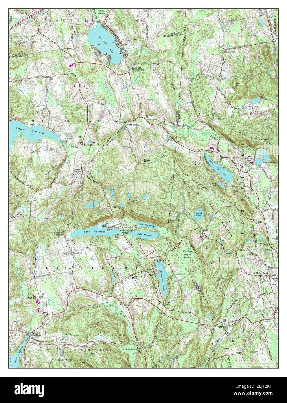 Peach Lake, New York, map 1958, 124000, United States of America by