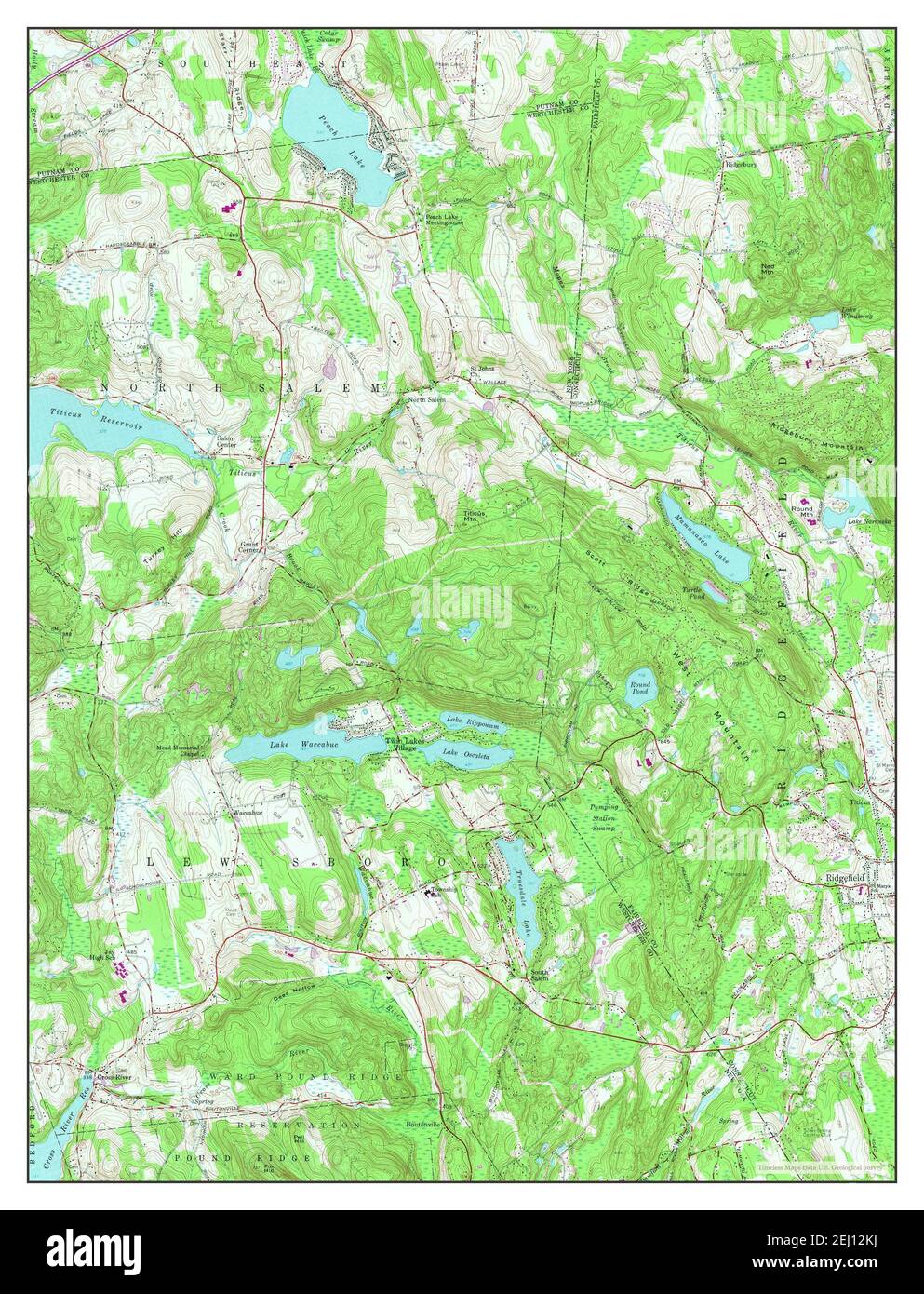 Peach Lake, New York, map 1958, 124000, United States of America by Timeless Maps, data U.S