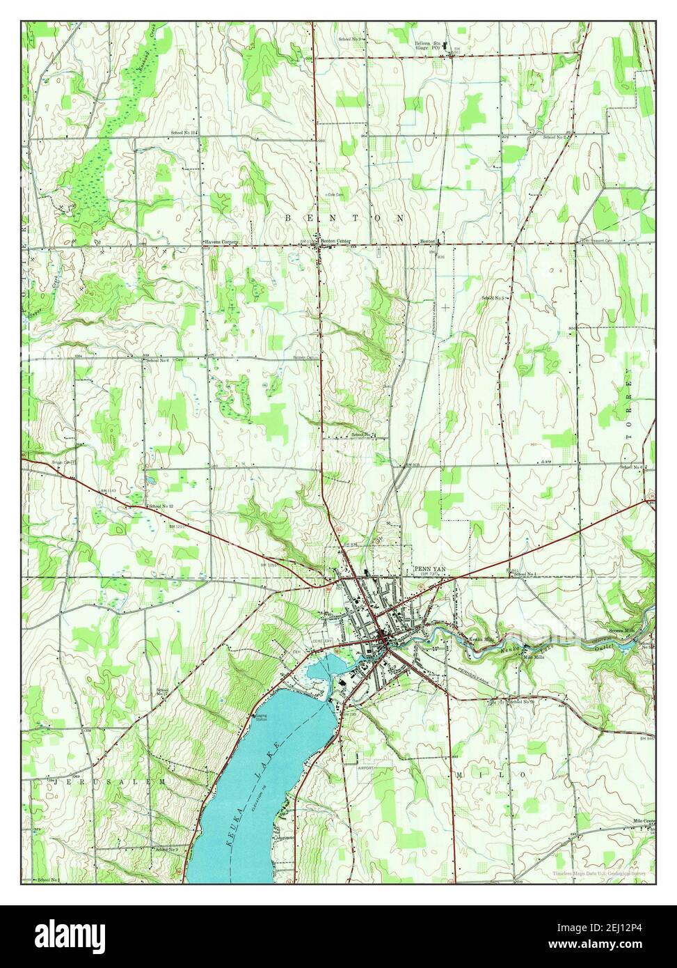 Map of penn yan new york hires stock photography and images Alamy